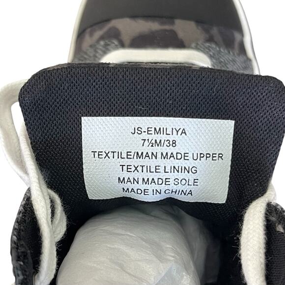 Jessica Simpson Emiliya Multi Print and Texture Platform Sneaker Black 7.5 M - Picture 6 of 7